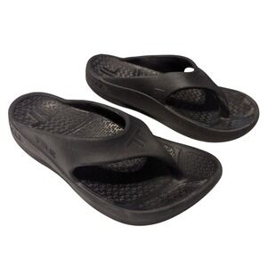 Telic Unisex Adult XS (7) Energy Flip Flop Arch Support Cushioned Sandals‎ Black